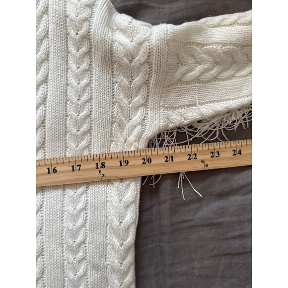 L'agence Cable Knit Sweater Fringe Detail Savannah Size XS Western Luxury - Picture 7 of 8